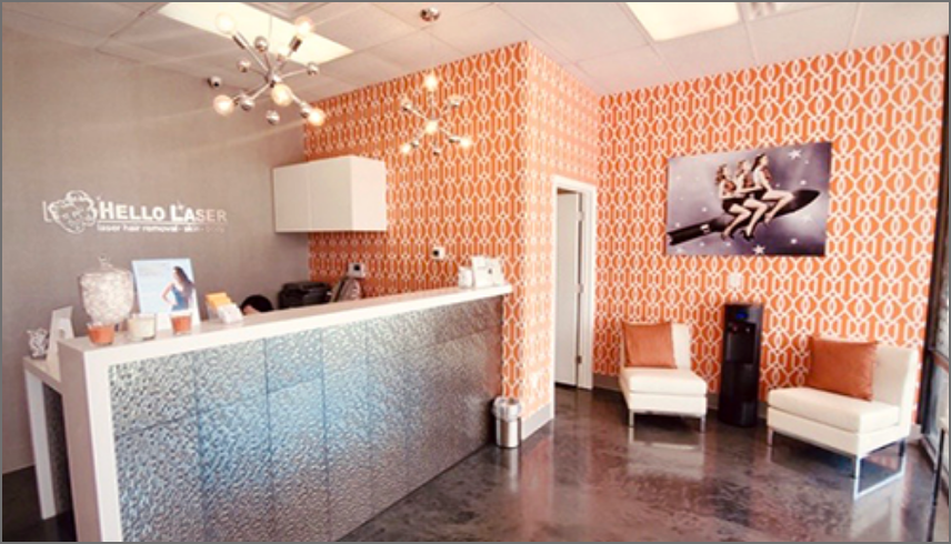 Interior of Hello Laser Skin and Body Medspa's Phoenix/Arcadia spa location.